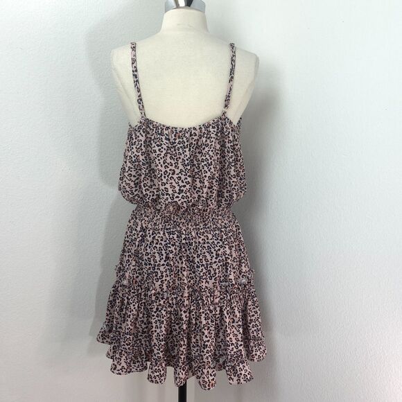 Chicme Animal Print Mini Dress Lg Whimsy Goth Fairy Gypsy Boho Festival Travel - Picture 7 of 12